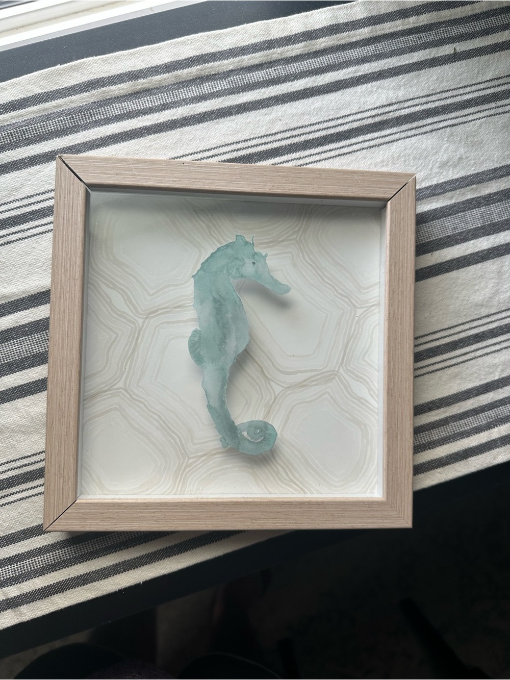 Seahorse Wall Art in Seafoam Green by
